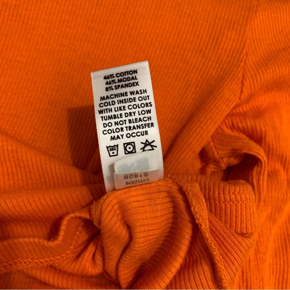 Cotton Citizen The Verona Crop Shirt Orange Size Small - Picture 9 of 10